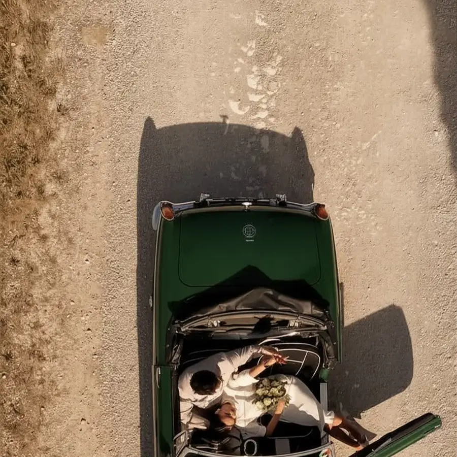 Dettaglio dall'alto della MG B